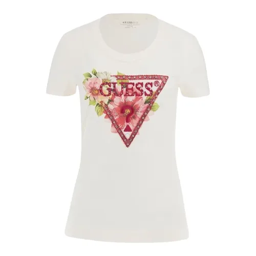 Guess - Tops > T-Shirts - White - Guess - Modalova
