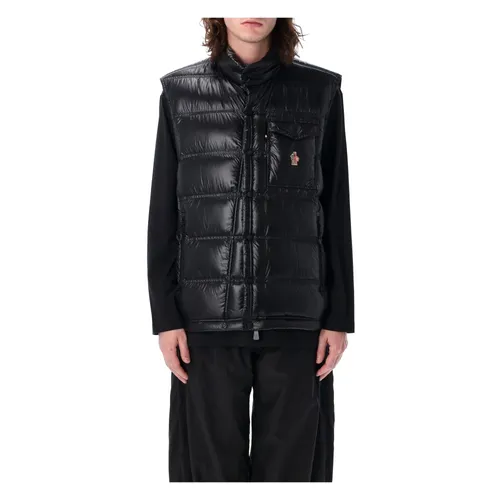Moncler - Jackets > Vests - Black - Moncler - Modalova