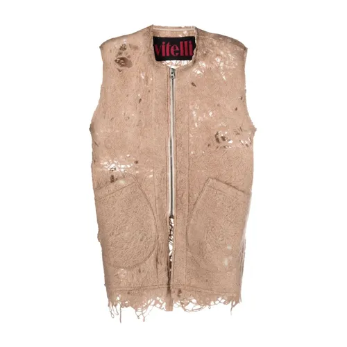 Vitelli - Jackets > Vests - Brown - Vitelli - Modalova