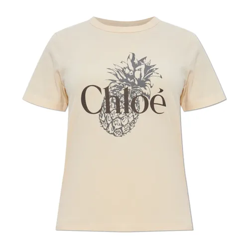 Chloé - Tops > T-Shirts - Yellow - Chloé - Modalova