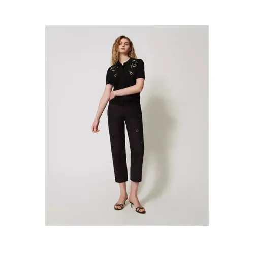 Trousers > Cropped Trousers - - Twinset - Modalova