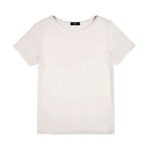 Fay - Tops > T-Shirts - Beige - Fay - Modalova