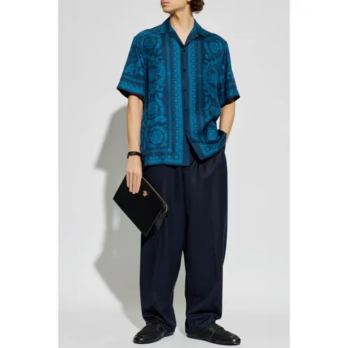 Shirts > Short Sleeve Shirts - - Versace - Modalova