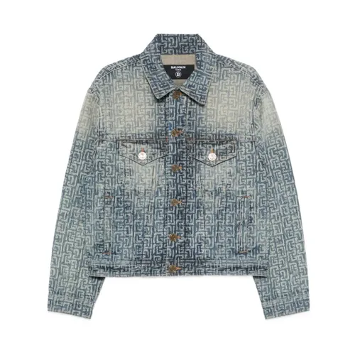 Jackets > Denim Jackets - - Balmain - Modalova