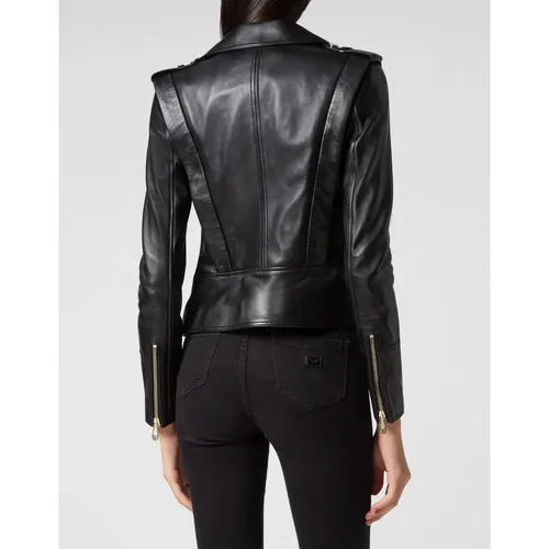 Jackets > Leather Jackets - - Philipp Plein - Modalova