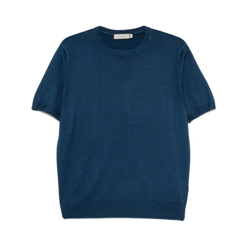 Canali - Tops > T-Shirts - Blue - Canali - Modalova