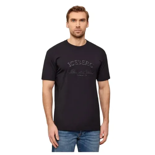 Iceberg - Tops > T-Shirts - Black - Iceberg - Modalova