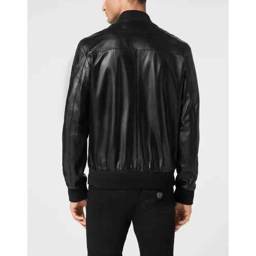 Jackets > Leather Jackets - - Philipp Plein - Modalova
