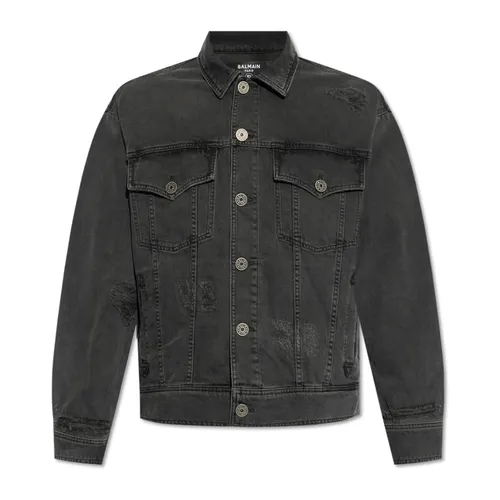 Jackets > Denim Jackets - - Balmain - Modalova