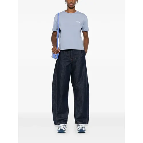 A.p.c. - Tops > T-Shirts - Blue - A.p.c. - Modalova