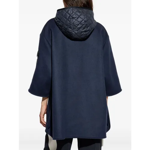 Moncler - Jackets > Capes - Blue - Moncler - Modalova