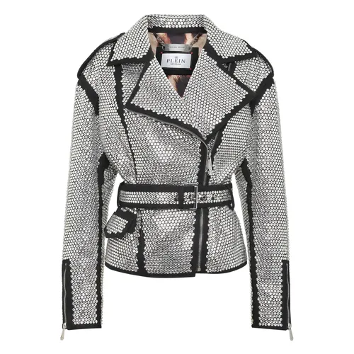 Jackets > Leather Jackets - - Philipp Plein - Modalova