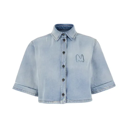 Blouses & Shirts > Denim Shirts - - Msgm - Modalova