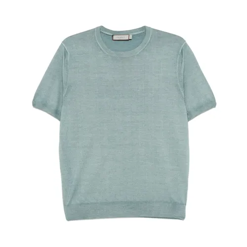 Canali - Tops > T-Shirts - Blue - Canali - Modalova