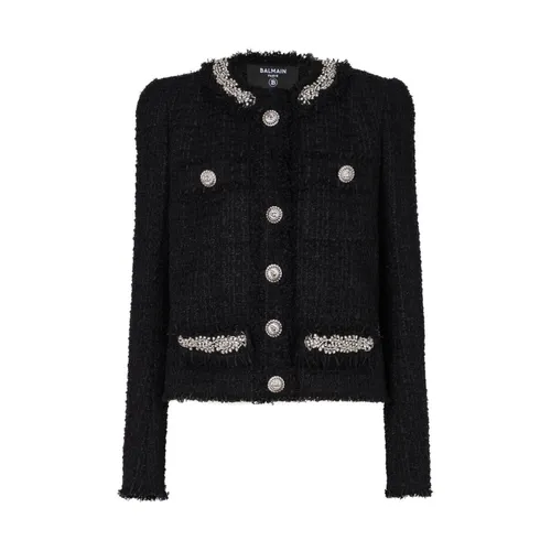Jackets > Tweed Jackets - - Balmain - Modalova