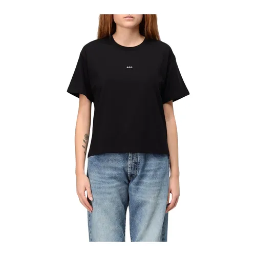 A.p.c. - Tops > T-Shirts - Black - A.p.c. - Modalova