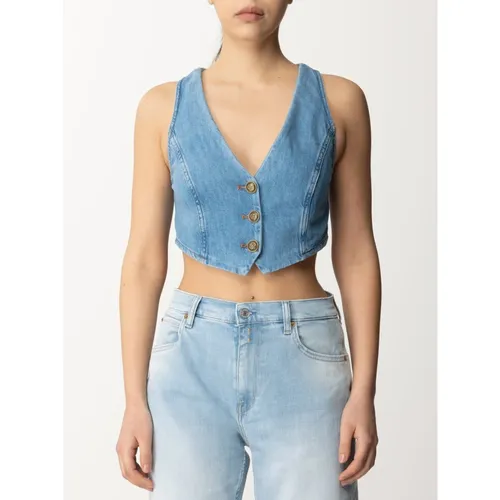 Twinset - Jackets > Vests - Blue - Twinset - Modalova