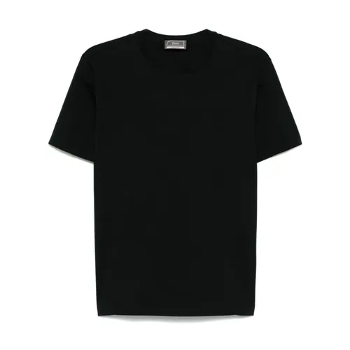 Herno - Tops > T-Shirts - Black - Herno - Modalova