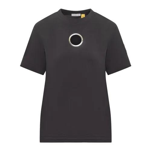 Moncler - Tops > T-Shirts - Black - Moncler - Modalova