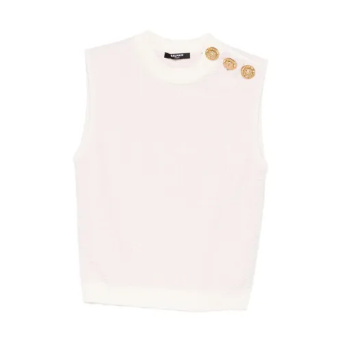 Tops > Sleeveless Tops - - Balmain - Modalova