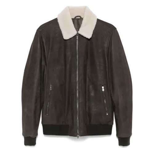 Jackets > Leather Jackets - - Barba - Modalova