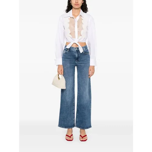 Frame - Jeans > Wide Jeans - Blue - Frame - Modalova