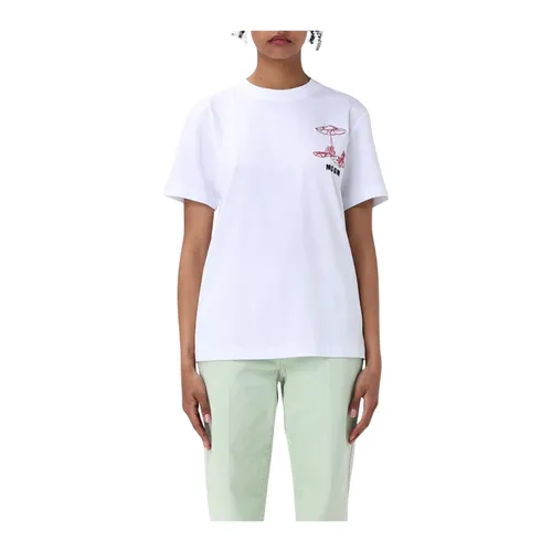 Msgm - Tops > T-Shirts - White - Msgm - Modalova