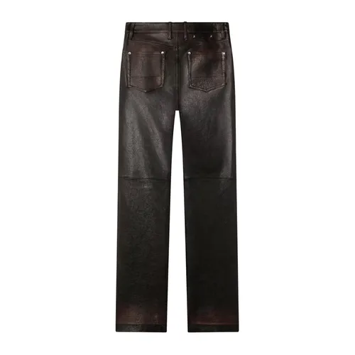 Trousers > Leather Trousers - - Golden Goose - Modalova