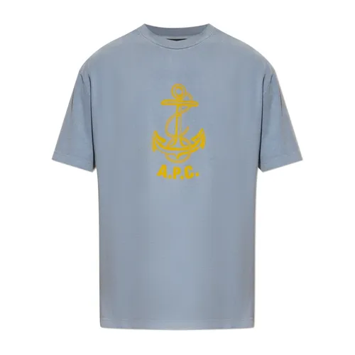 A.p.c. - Tops > T-Shirts - Blue - A.p.c. - Modalova