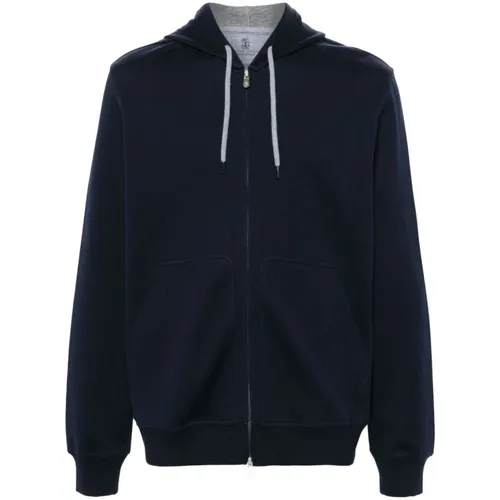 Sweatshirts & Hoodies > Zip-throughs - - Brunello Cucinelli - Modalova