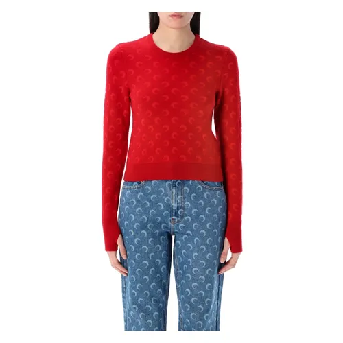 Knitwear > Round-neck Knitwear - - Marine Serre - Modalova