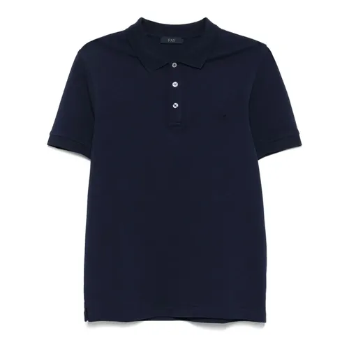 Fay - Tops > Polo Shirts - Blue - Fay - Modalova