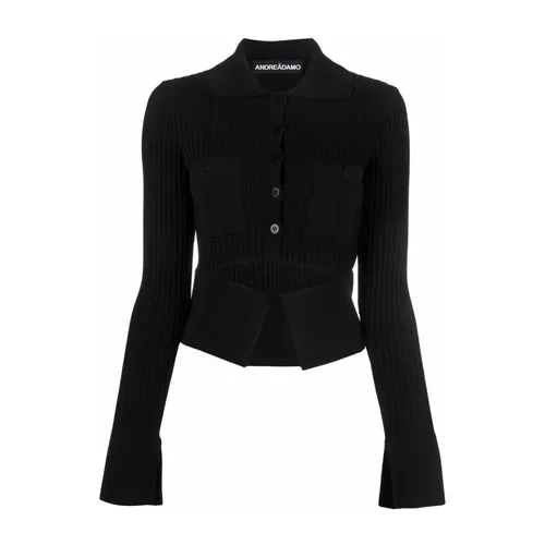 Knitwear > V-neck Knitwear - - Andrea Adamo - Modalova