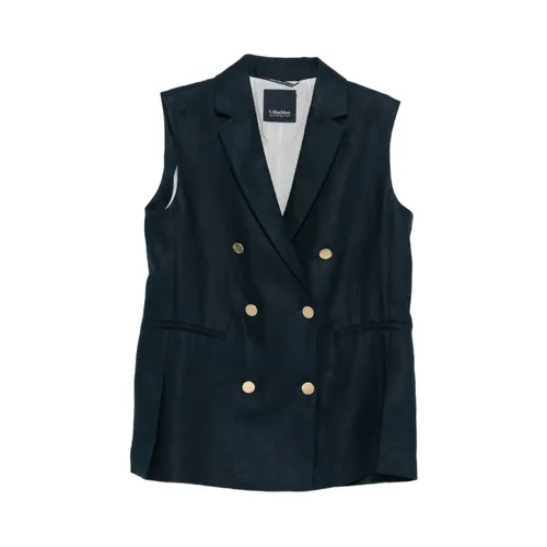 Max Mara - Jackets > Vests - Blue - Max Mara - Modalova