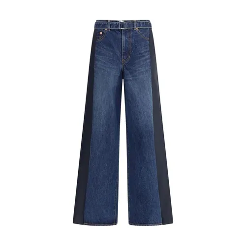 Sacai - Jeans > Wide Jeans - Blue - Sacai - Modalova