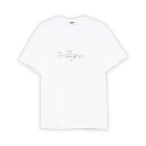 Msgm - Tops > T-Shirts - White - Msgm - Modalova