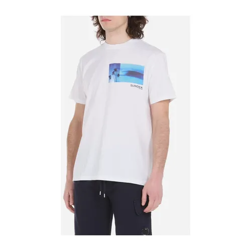 Sundek - Tops > T-Shirts - White - Sundek - Modalova