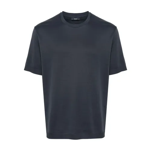 Herno - Tops > T-Shirts - Blue - Herno - Modalova