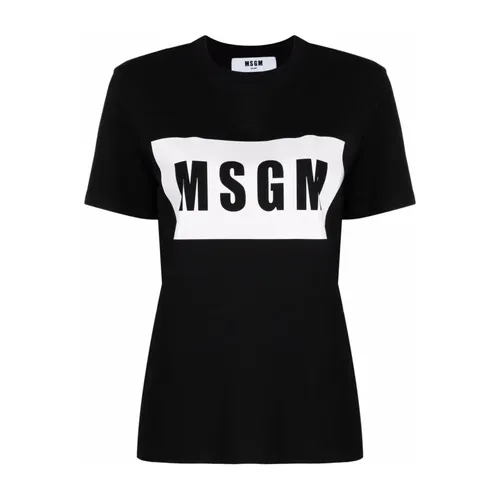 Msgm - Tops > T-Shirts - Black - Msgm - Modalova