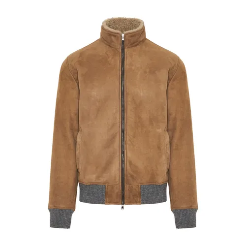 Jackets > Leather Jackets - - Barba - Modalova
