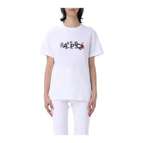 A.p.c. - Tops > T-Shirts - White - A.p.c. - Modalova