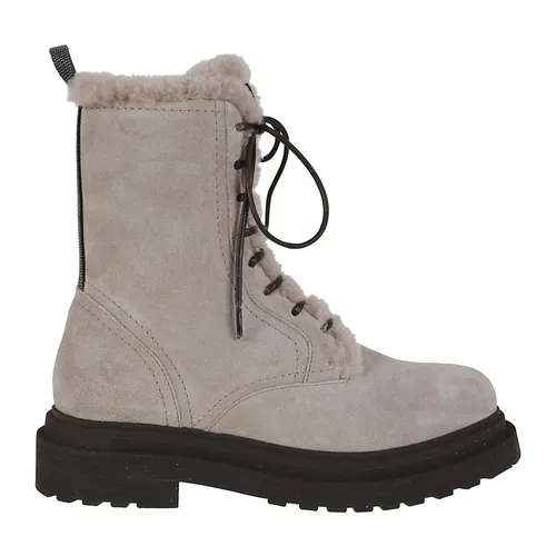 Shoes > Boots > Lace-up Boots - - Brunello Cucinelli - Modalova