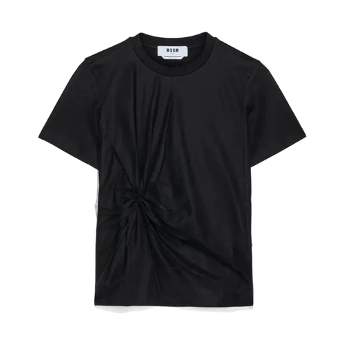 Msgm - Tops > T-Shirts - Black - Msgm - Modalova
