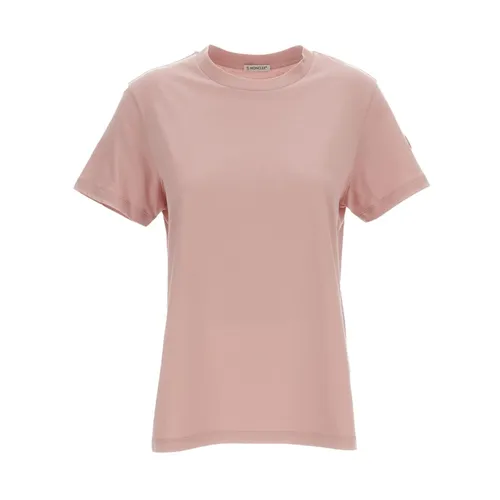 Moncler - Tops > T-Shirts - Pink - Moncler - Modalova