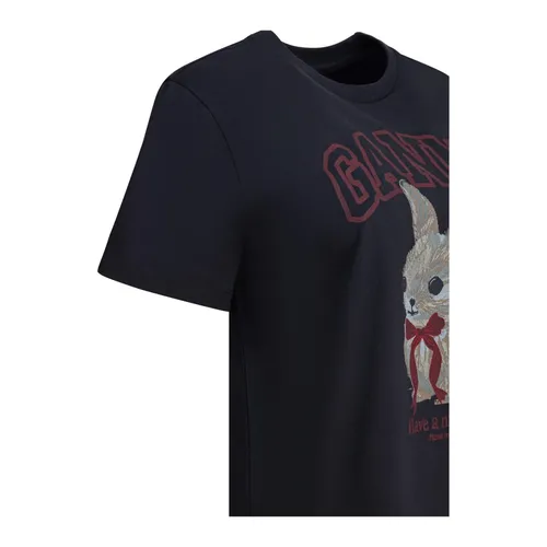 Ganni - Tops > T-Shirts - Black - Ganni - Modalova