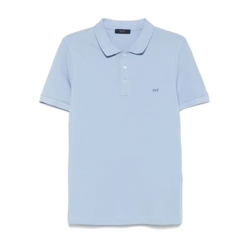 Fay - Tops > Polo Shirts - Blue - Fay - Modalova