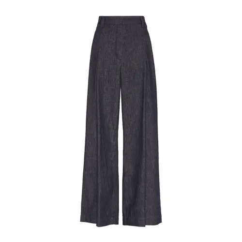 Trousers > Wide Trousers - - Brunello Cucinelli - Modalova