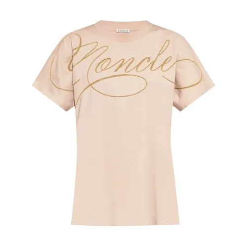 Moncler - Tops > T-Shirts - Pink - Moncler - Modalova