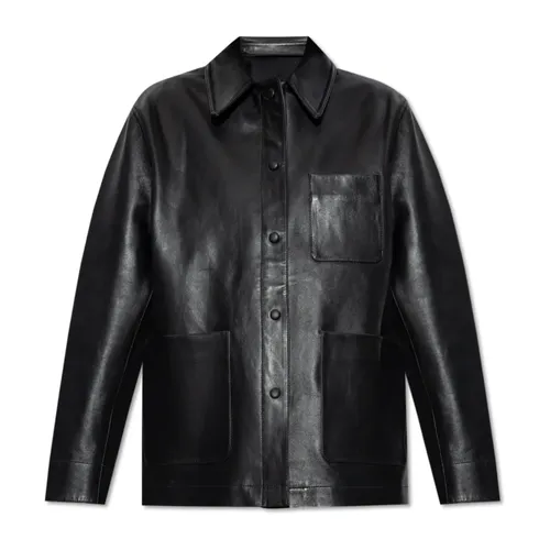 Jackets > Leather Jackets - - Officine Générale - Modalova