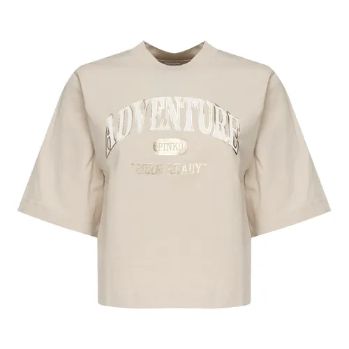 Pinko - Tops > T-Shirts - Beige - Pinko - Modalova